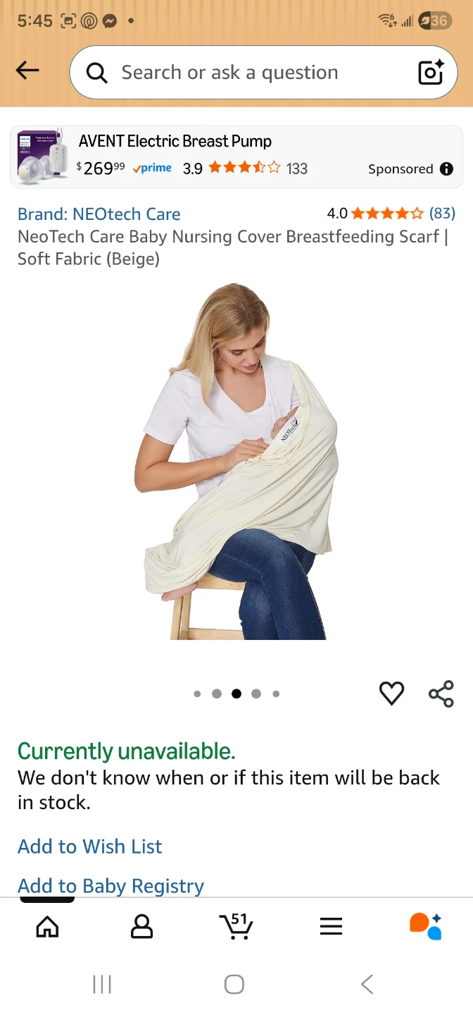 NeoTech Care Baby Nursing Cover Breastfeeding Scarf - photo 2