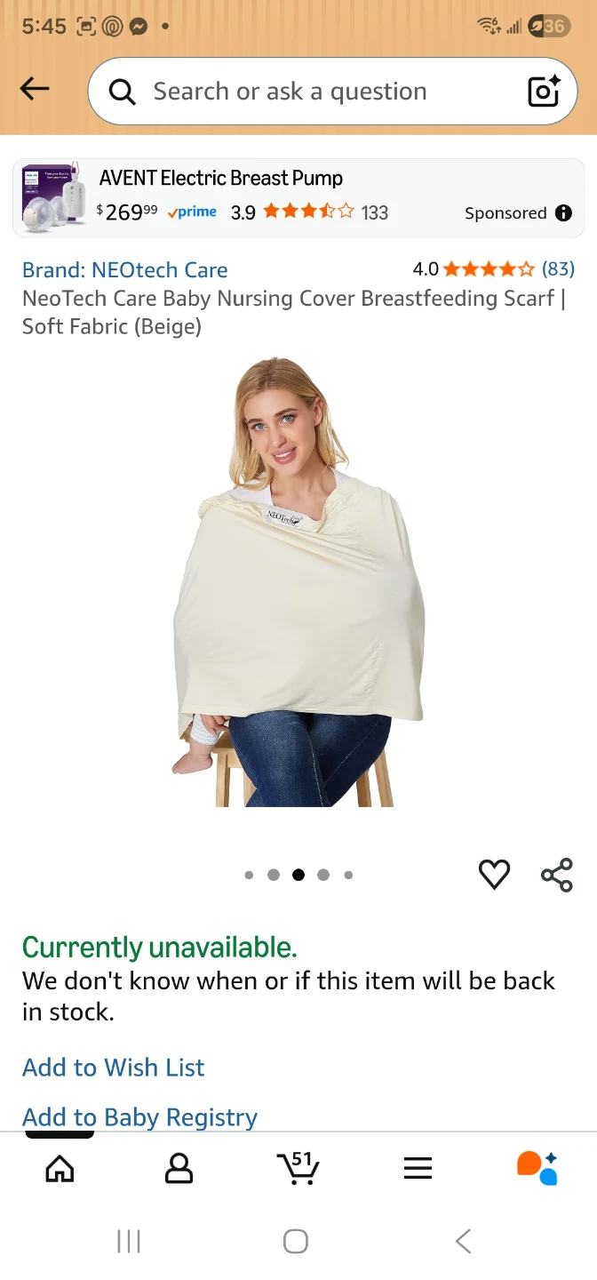 NeoTech Care Baby Nursing Cover Breastfeeding Scarf - photo 5