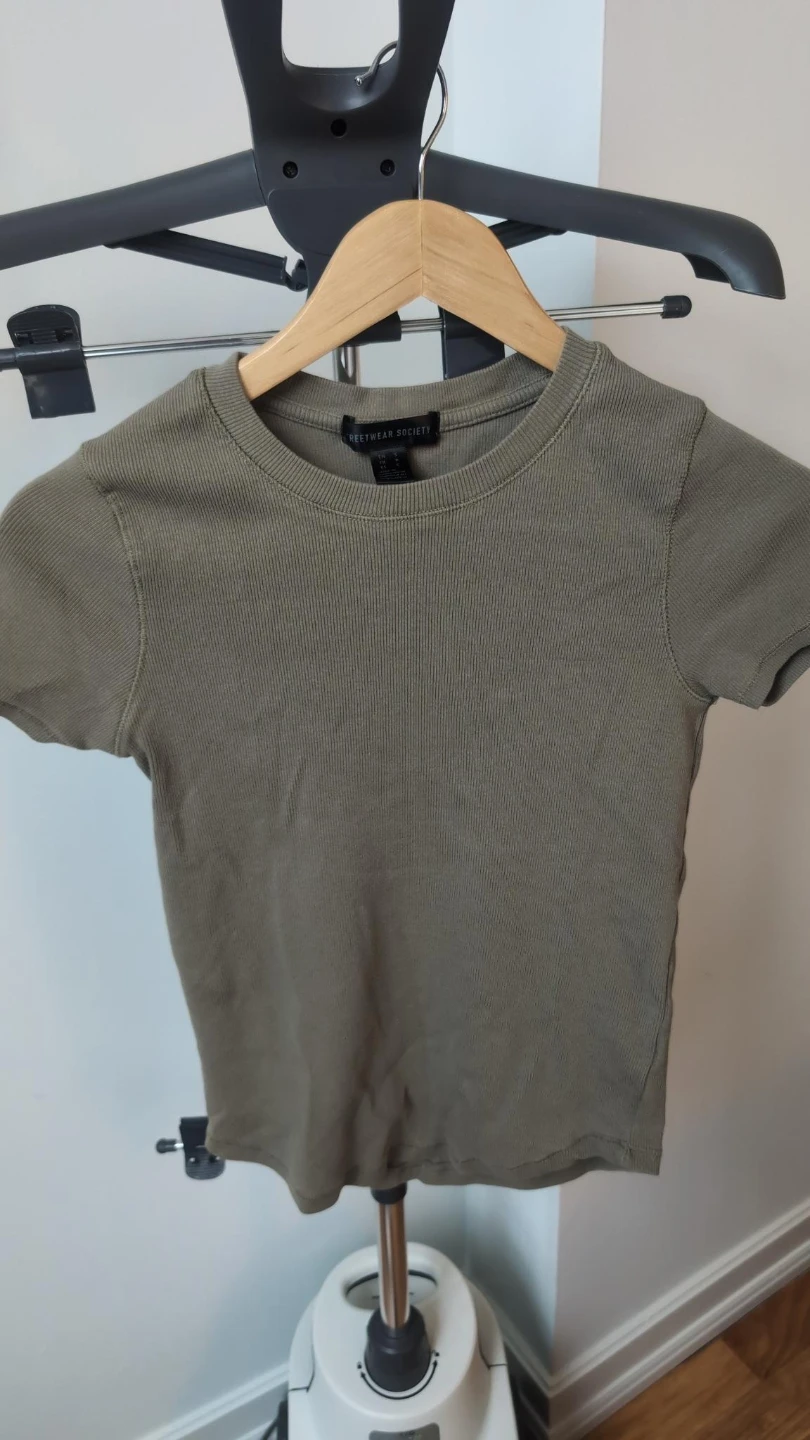 Streetwear Society Ribbed T-Shirt - Olive Green