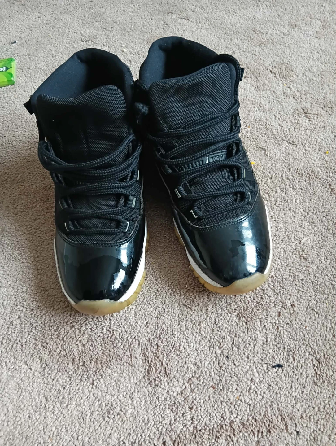 Air Jordan 11 Retro Black Patent Leather Sneakers - photo 3