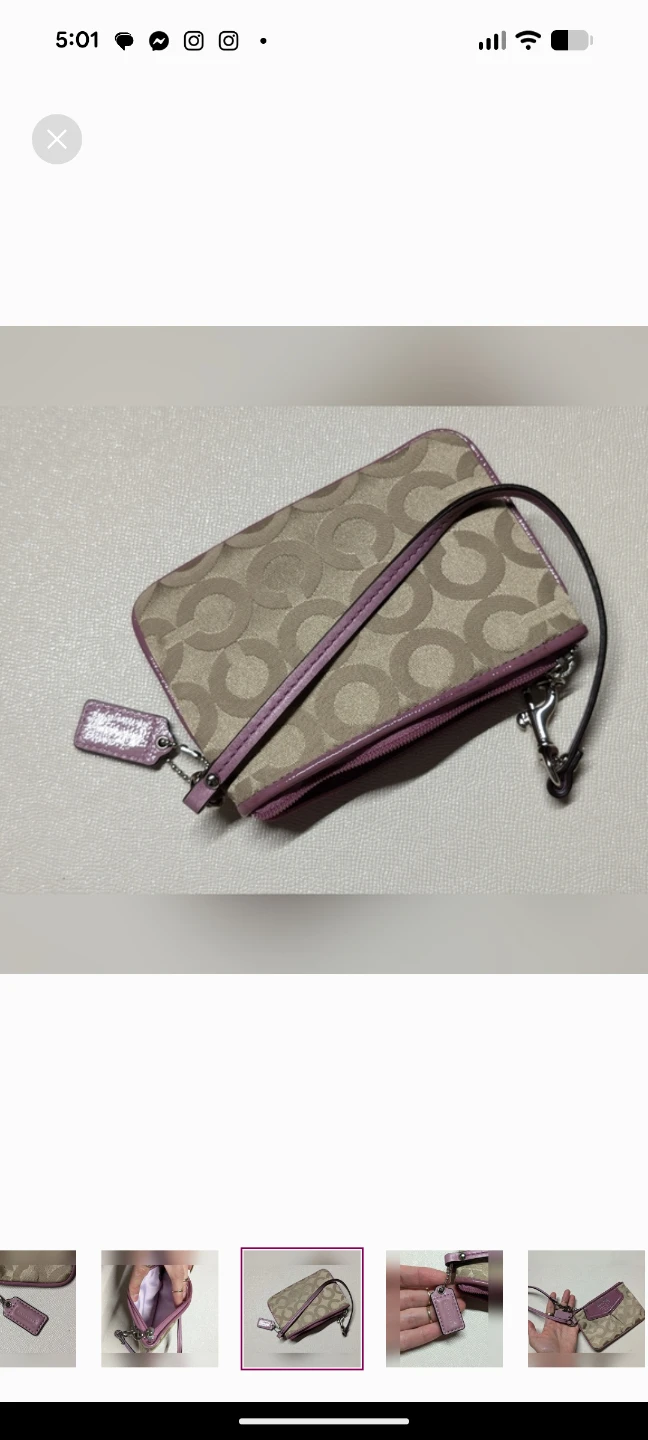 Coach Wristlet Pouch - Signature C Monogram - photo 5