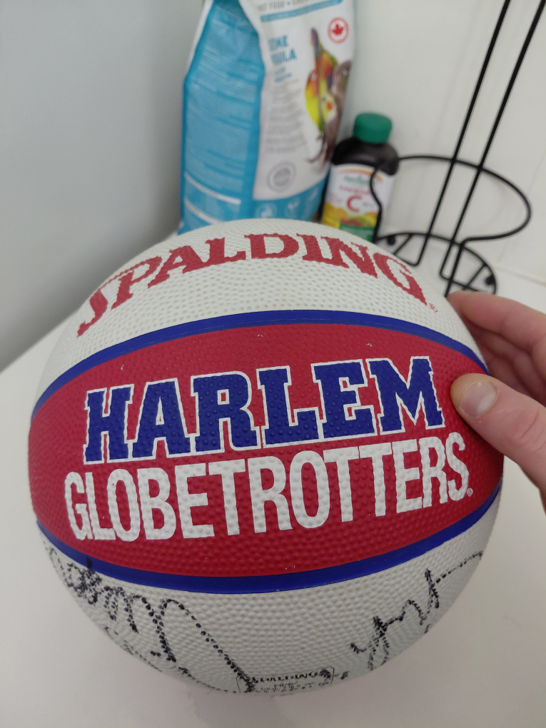 Spalding Harlem Globetrotters Autographed Basketball - photo 2