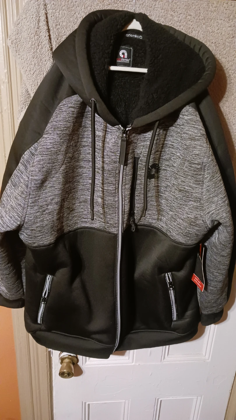 Akademiks Sherpa Lined Zip Up Hoodie Jacket 5XL