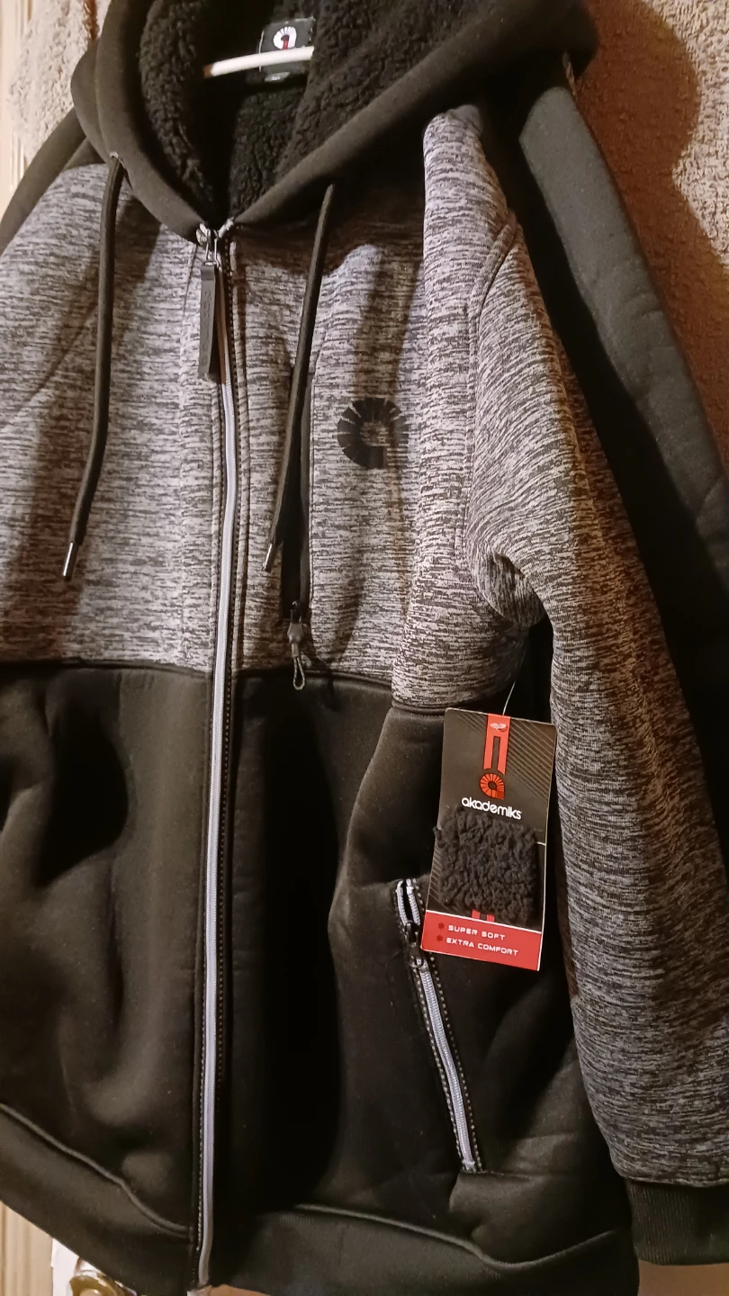 Akademiks Sherpa Lined Zip Up Hoodie Jacket 5XL - photo 3
