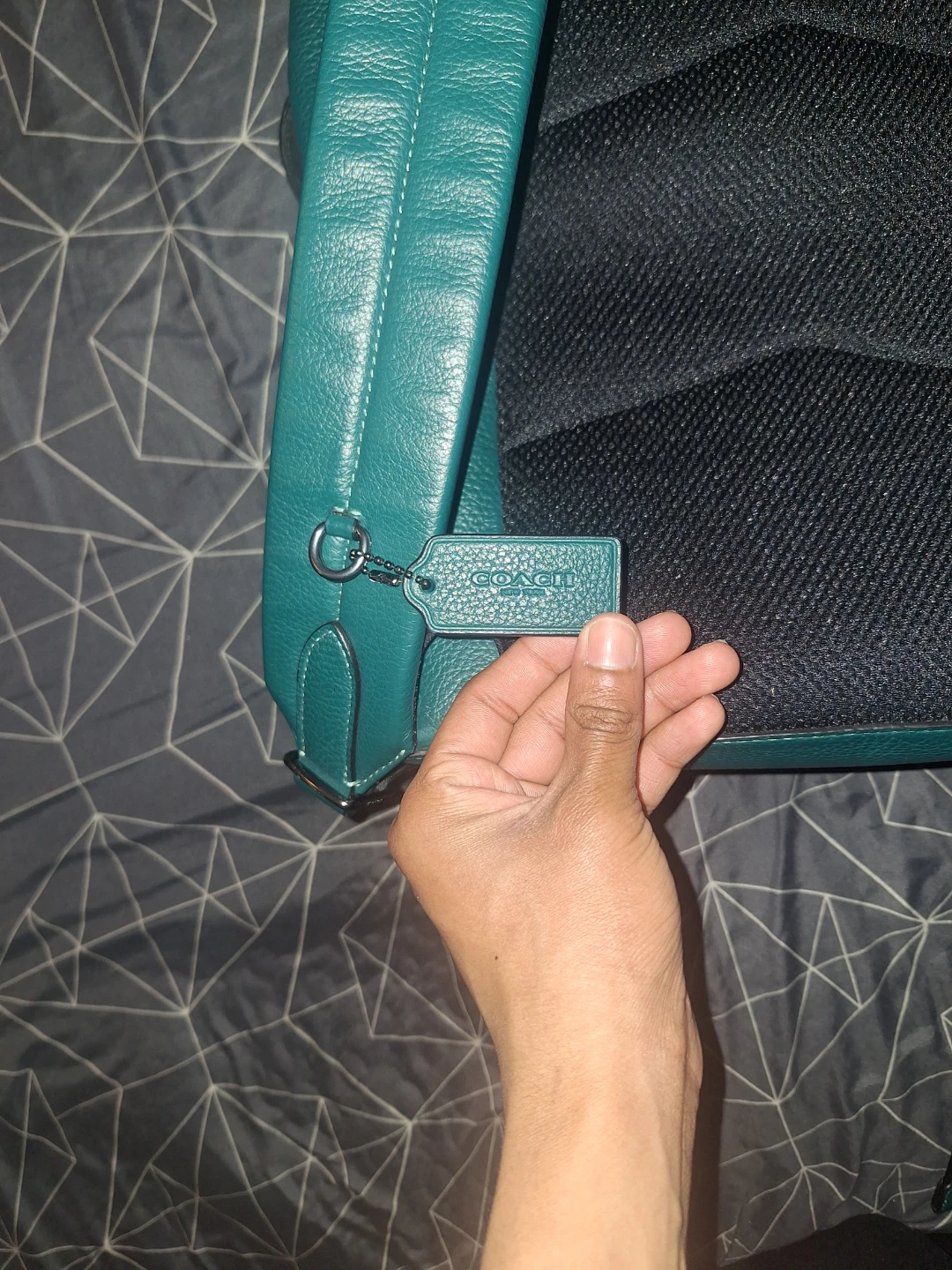 Teal Leather Coach Backpack - photo 5