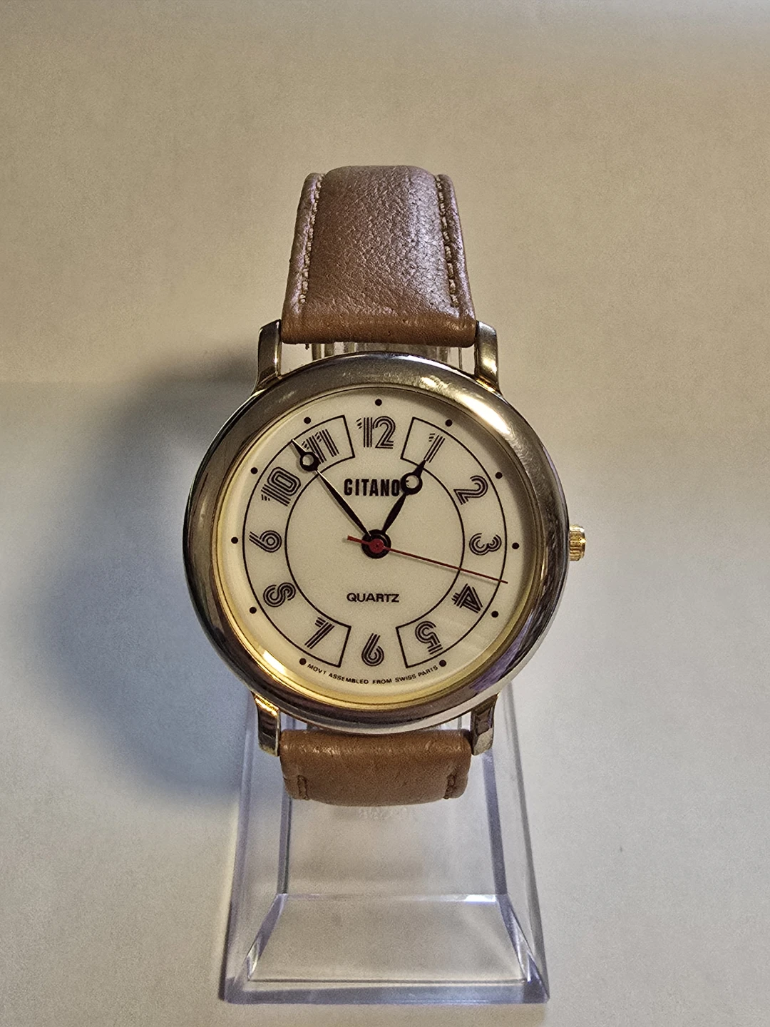 35mm Gitano Quartz Mens Watch NEW BATTERY