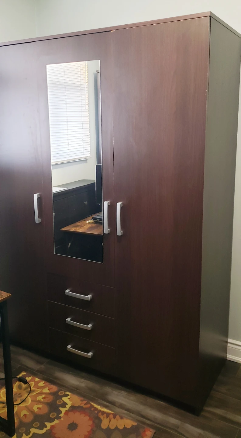 2-Wardrobes with Mirror and Drawers