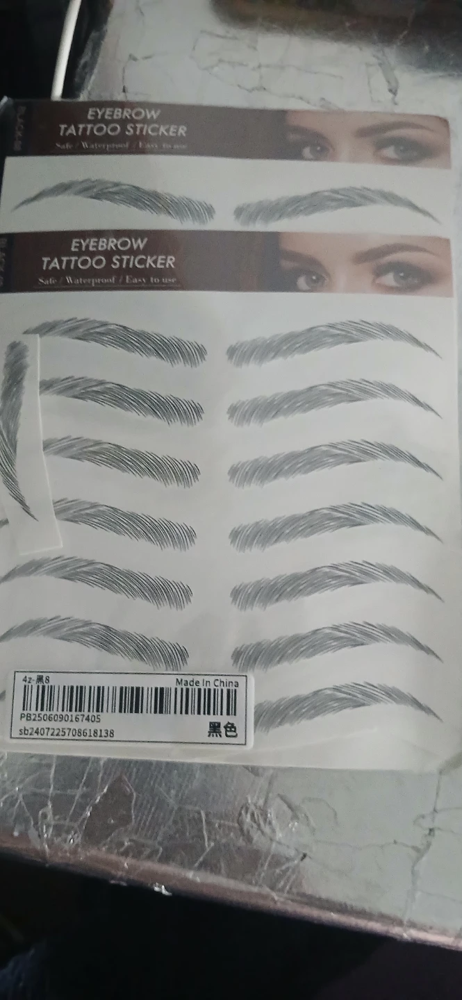 Eyebrow Tattoo Sticker Sheets