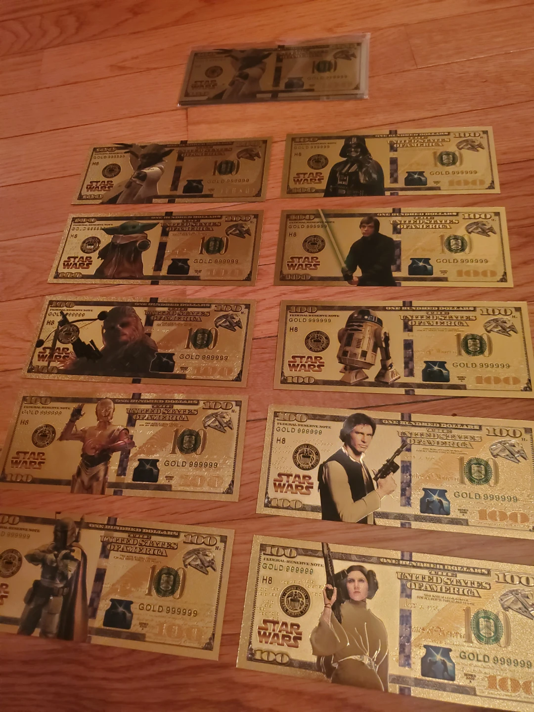 GOLDEN COLLECTABLE STAR WARS BILLS 10 PACK NEW - photo 3