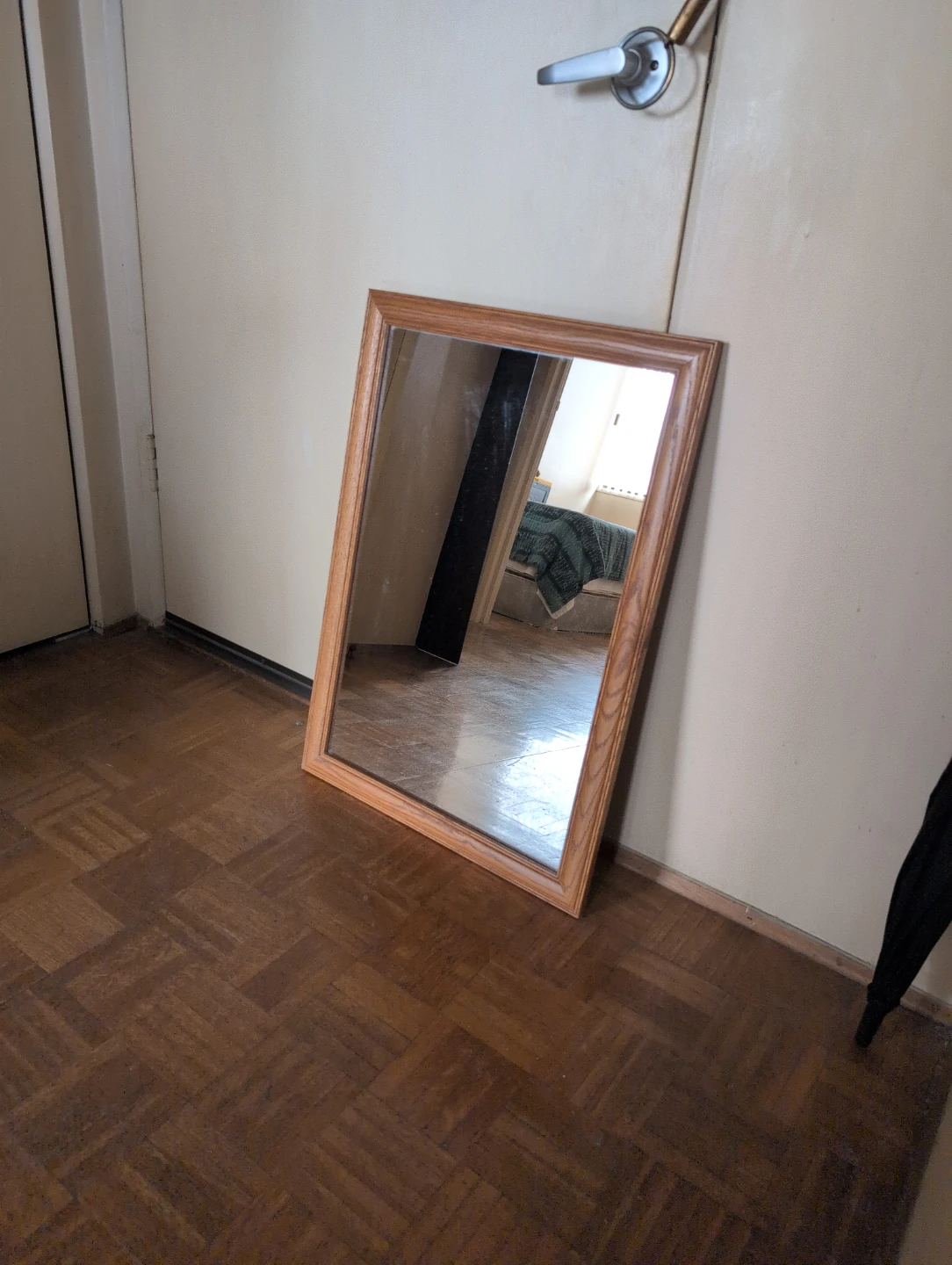 Wooden Framed Wall Mirror