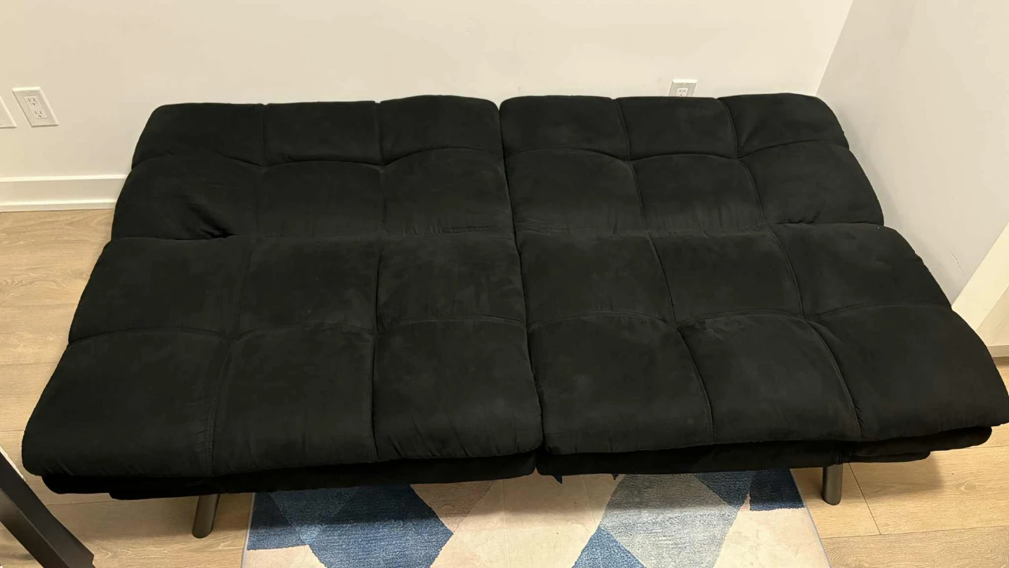 Black Memory Foam Futon Sofa Bed - photo 5