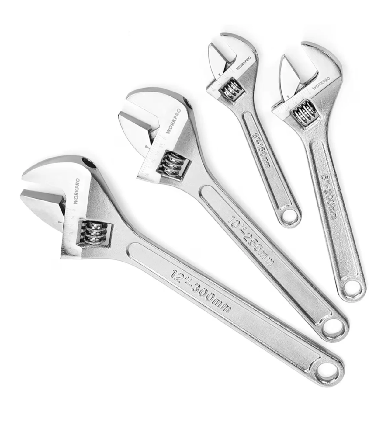 WORKPRO 4-Piece Adjustable Wrench Set - photo 2