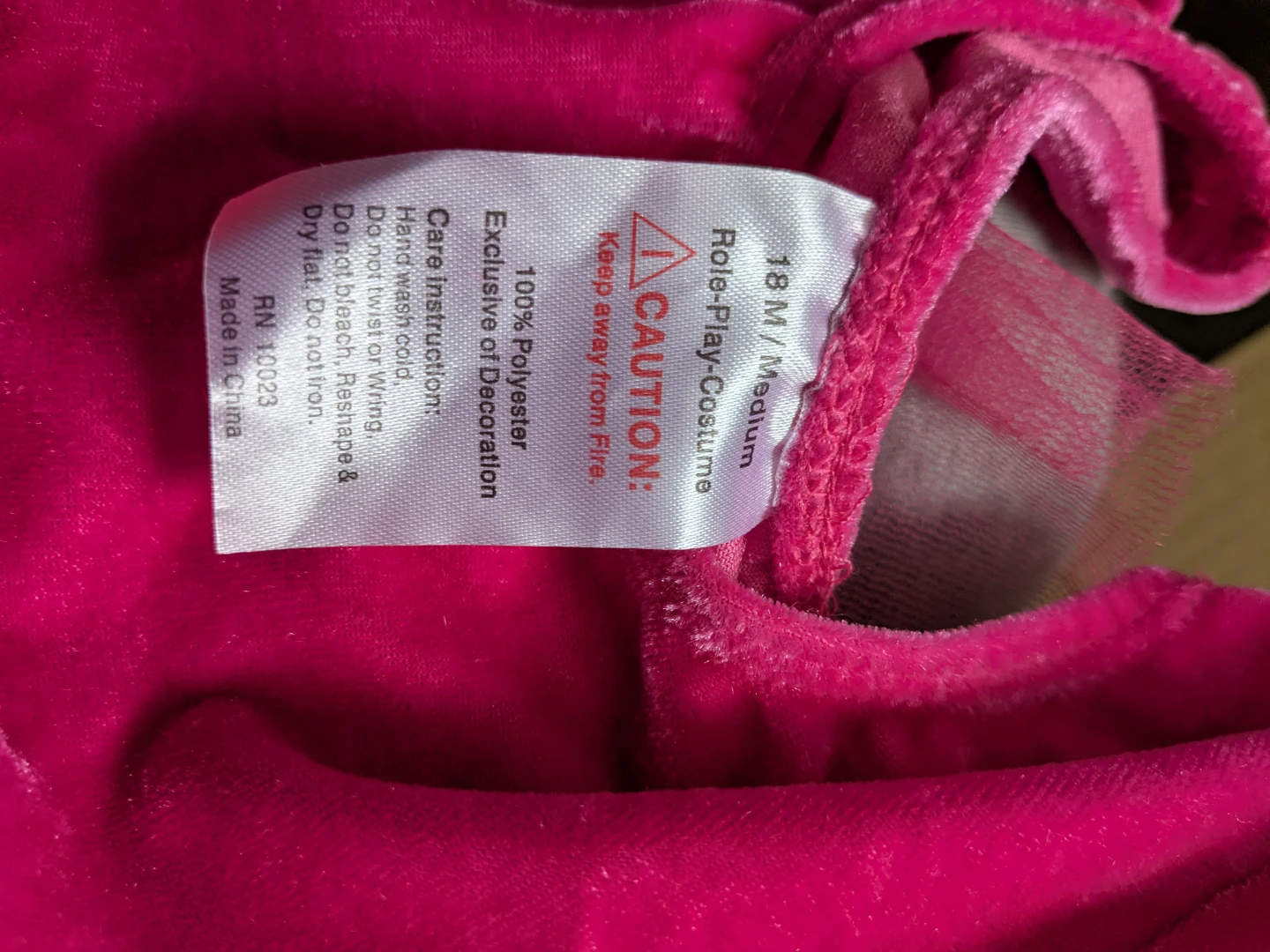 Pink Velour Tulle Dress - 18M/Medium - photo 4
