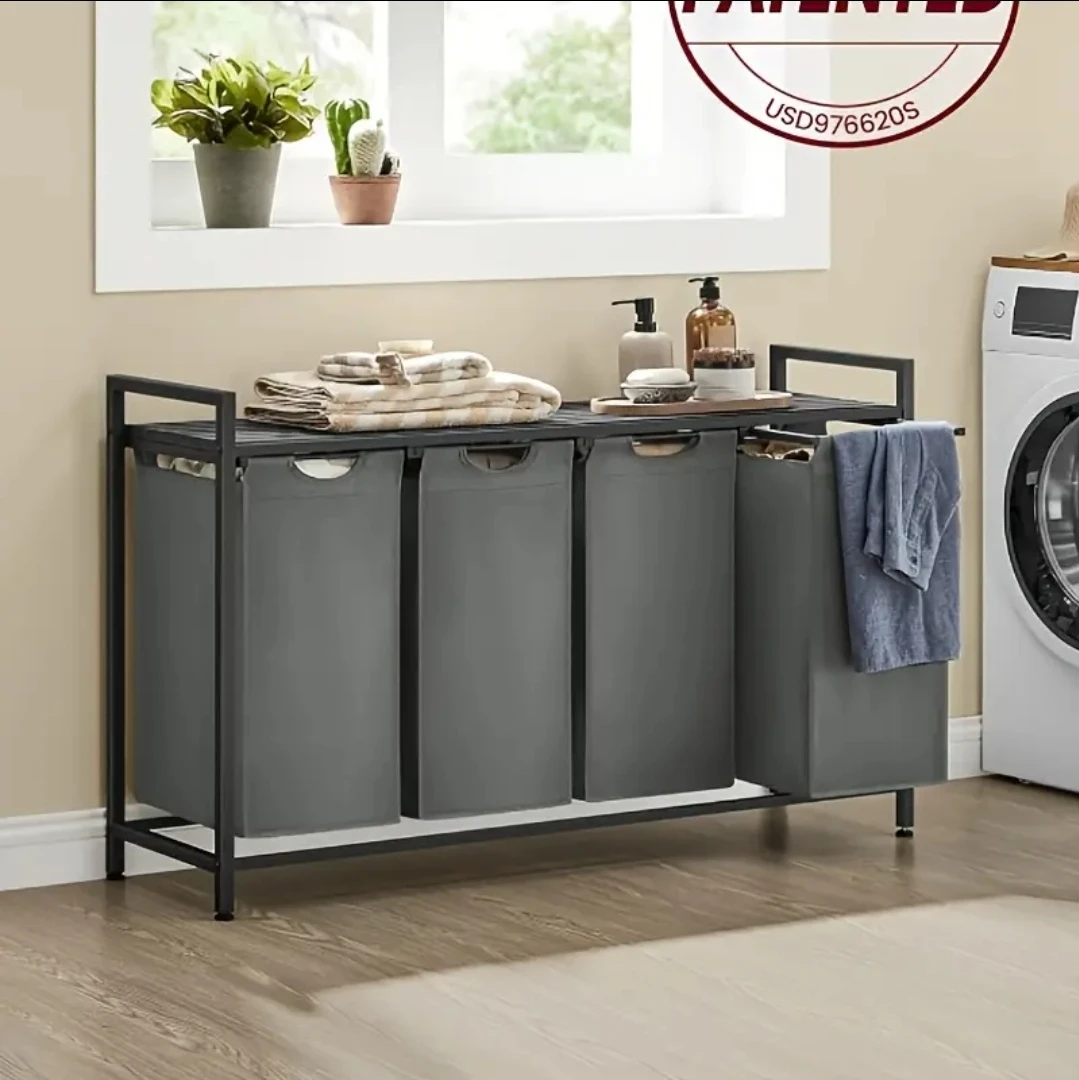Brand new in box - 4-Compartment Laundry Sorter with Shelf