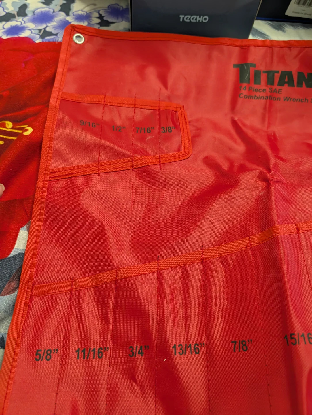 Titan 14 Piece SAE Combination Wrench Set Roll - photo 4