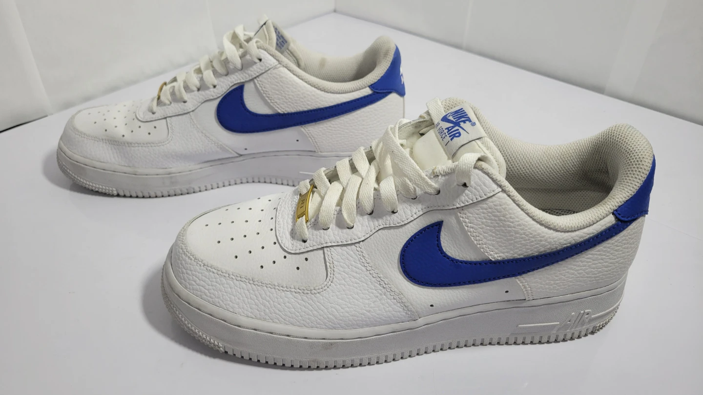 Nike Air Force 1 Low White Blue Men's Shoes, size 9,5 (71) - photo 4