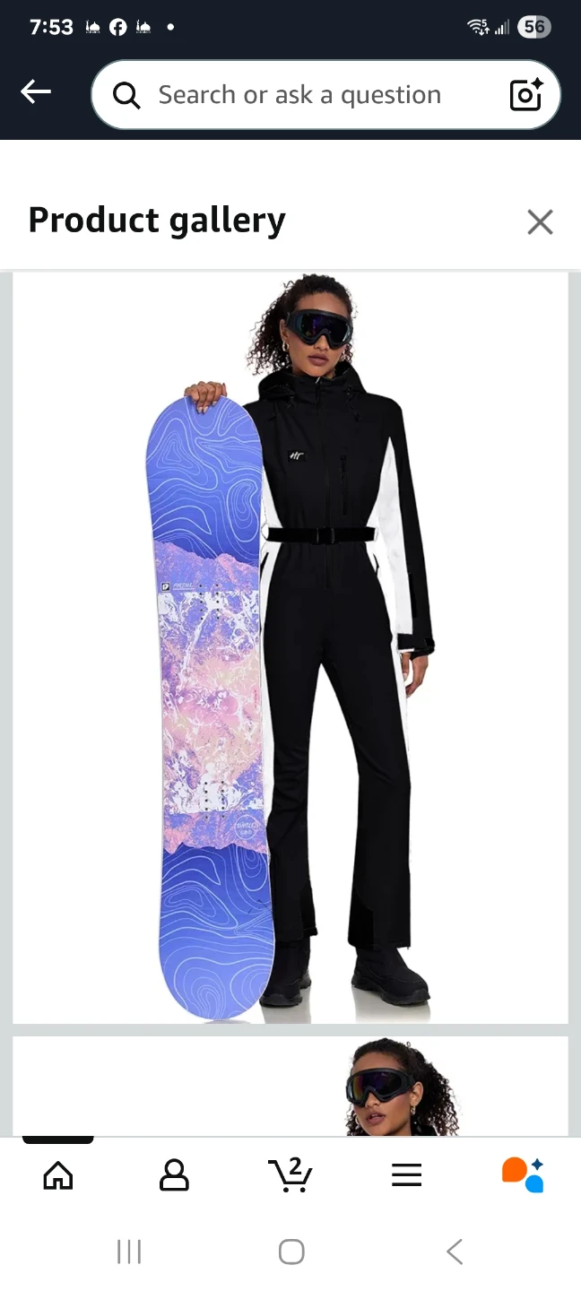 Women's Black and White Ski Suit Jumpsuit