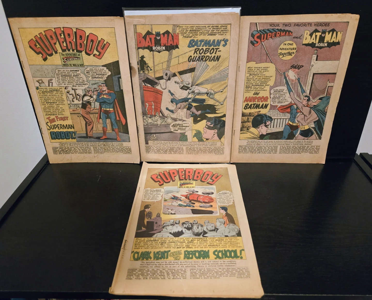 1959/61 Superboy, Worlds Finest, Batman Coverless Comics