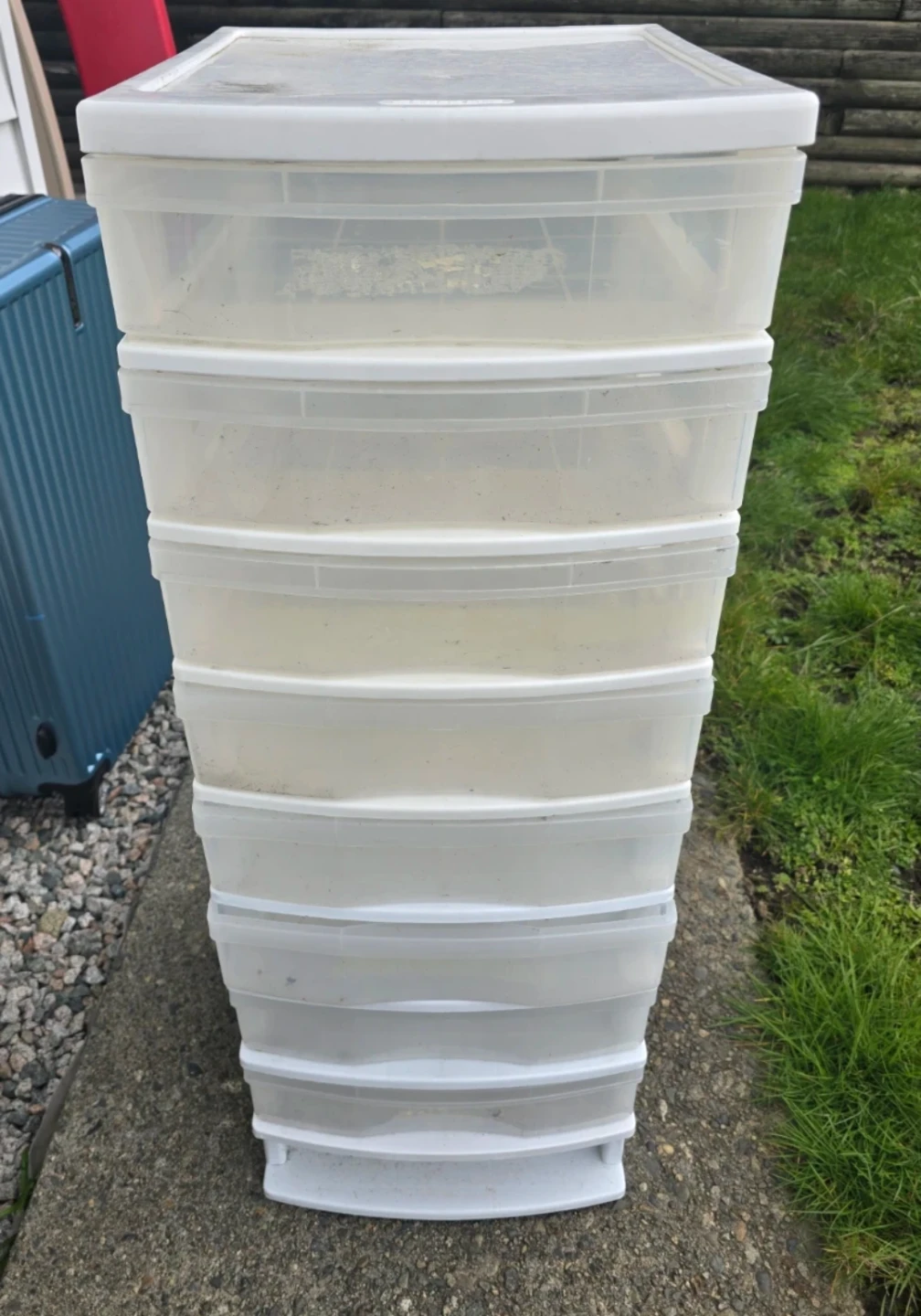 Stackable Clear Plastic Storage Drawer Unit - photo 2