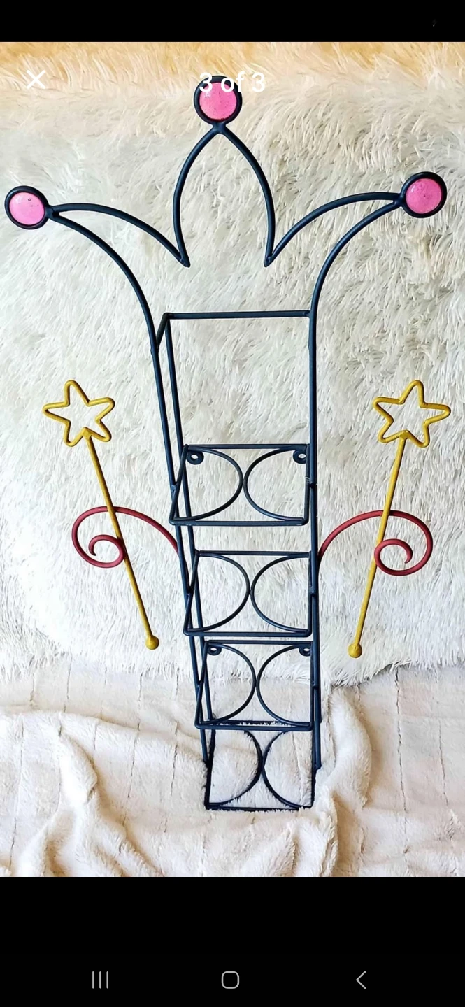 Crown and Wand Themed Tiered Shelf