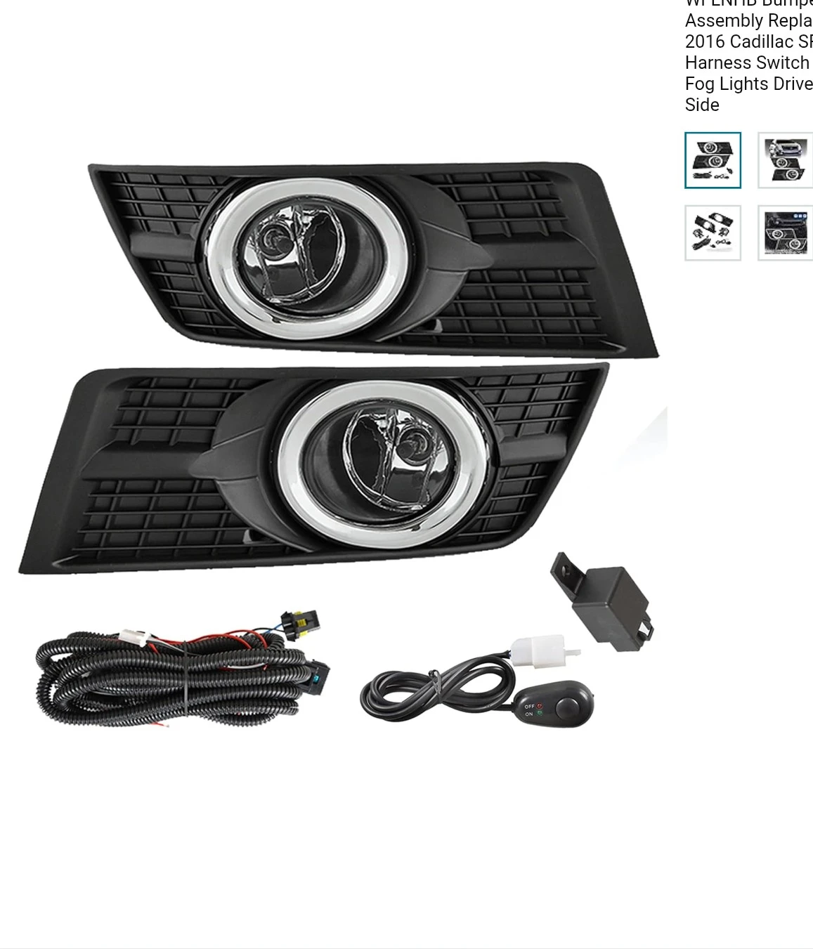 WFLNHB Fog Lights Kit for 2010-2016 Cadillac SRX