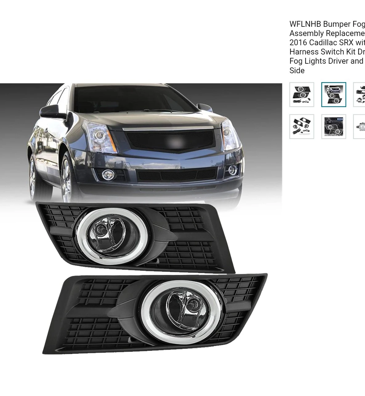 WFLNHB Fog Lights Kit for 2010-2016 Cadillac SRX - photo 2