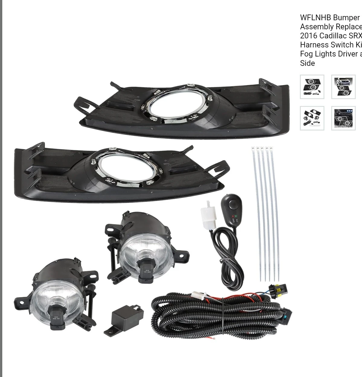 WFLNHB Fog Lights Kit for 2010-2016 Cadillac SRX - photo 3