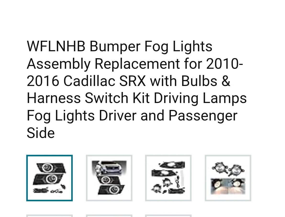 WFLNHB Fog Lights Kit for 2010-2016 Cadillac SRX - photo 5