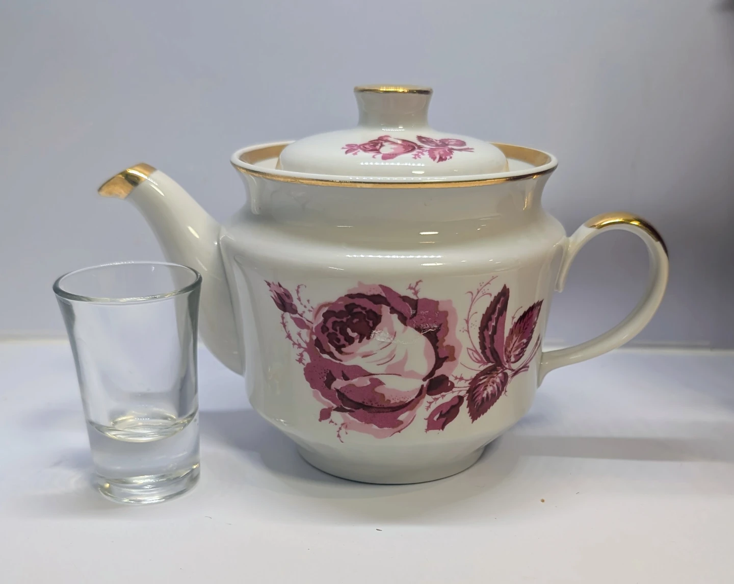Soviet / USSR Pink Rose Teapot - collectible - photo 2
