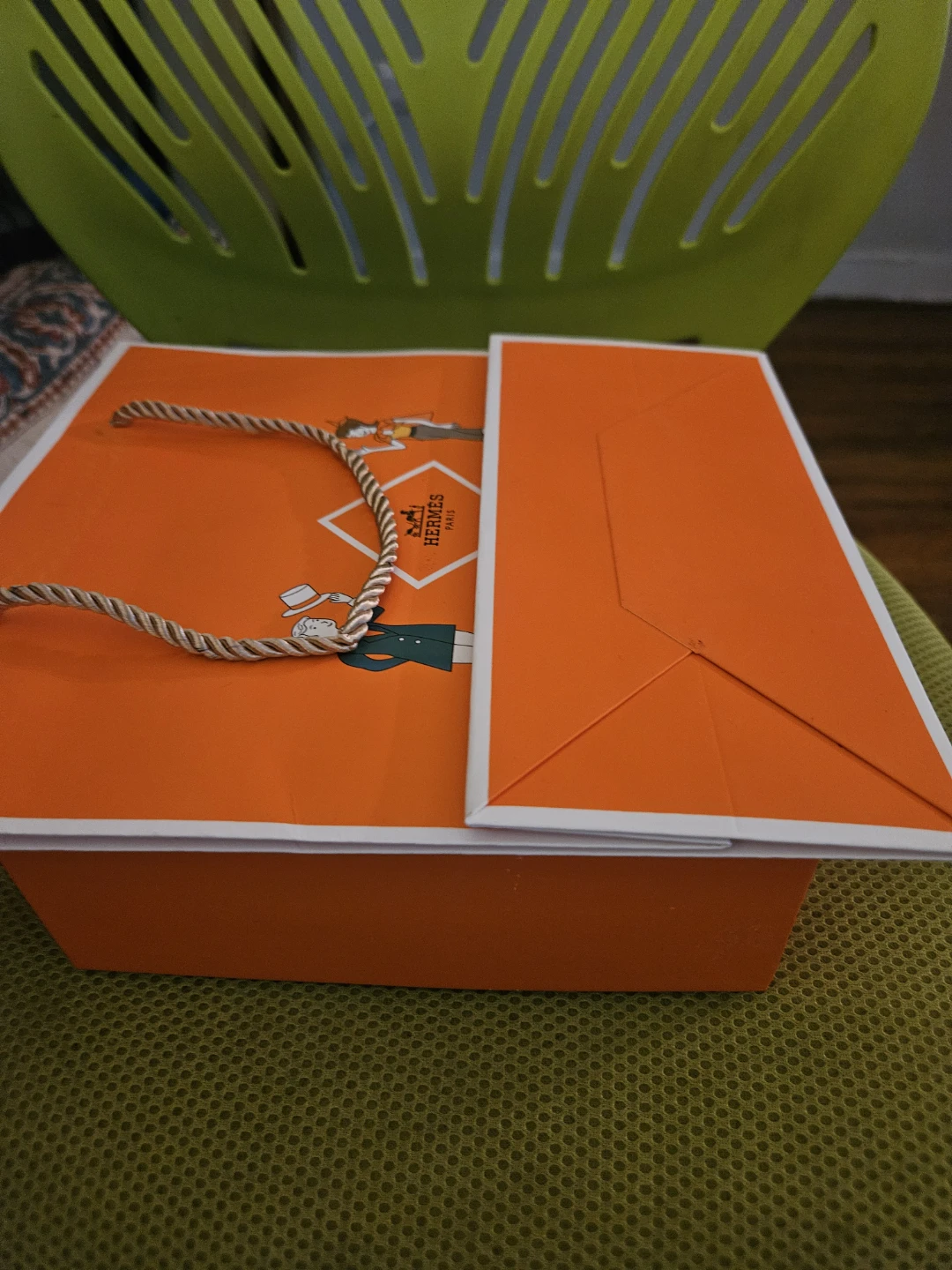 Hermes Paris Orange Gift Bag and Box - photo 4