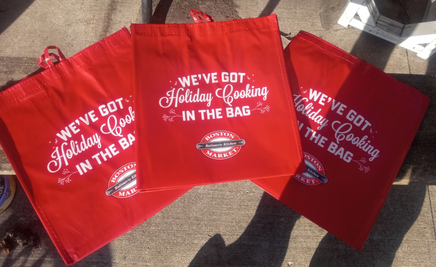 Boston Market Reusable Holiday Cooking Bags (Set of 3)
