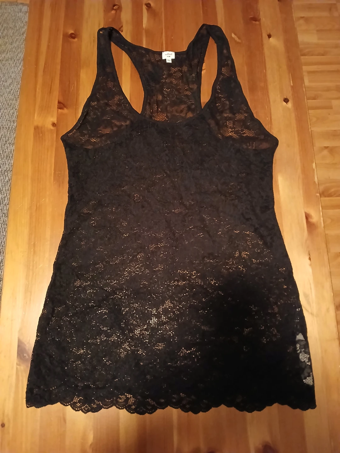 Wilfred Black Lace Tank Top - Large - photo 2