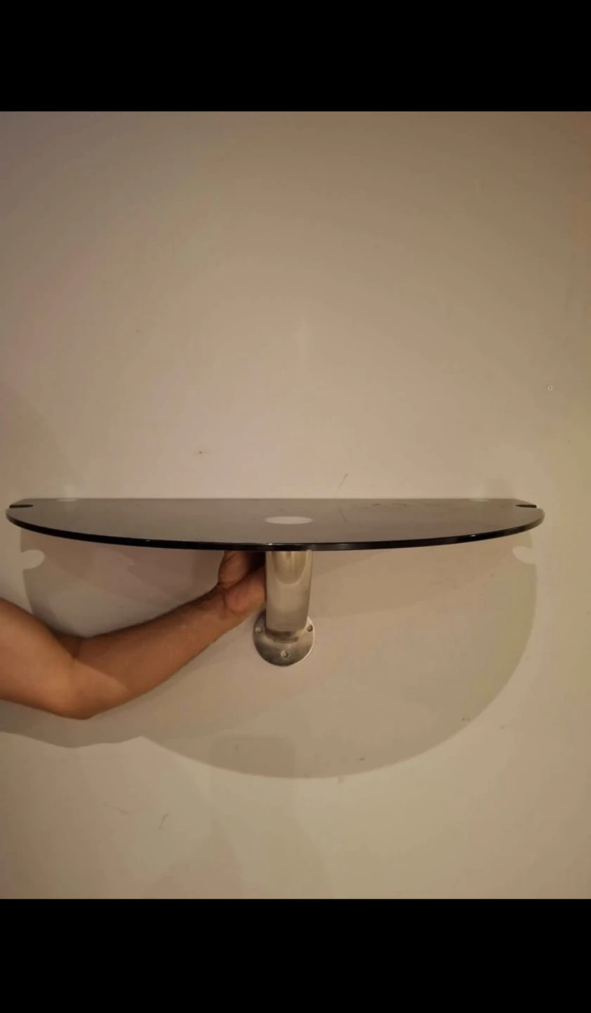 Glass wall shelf