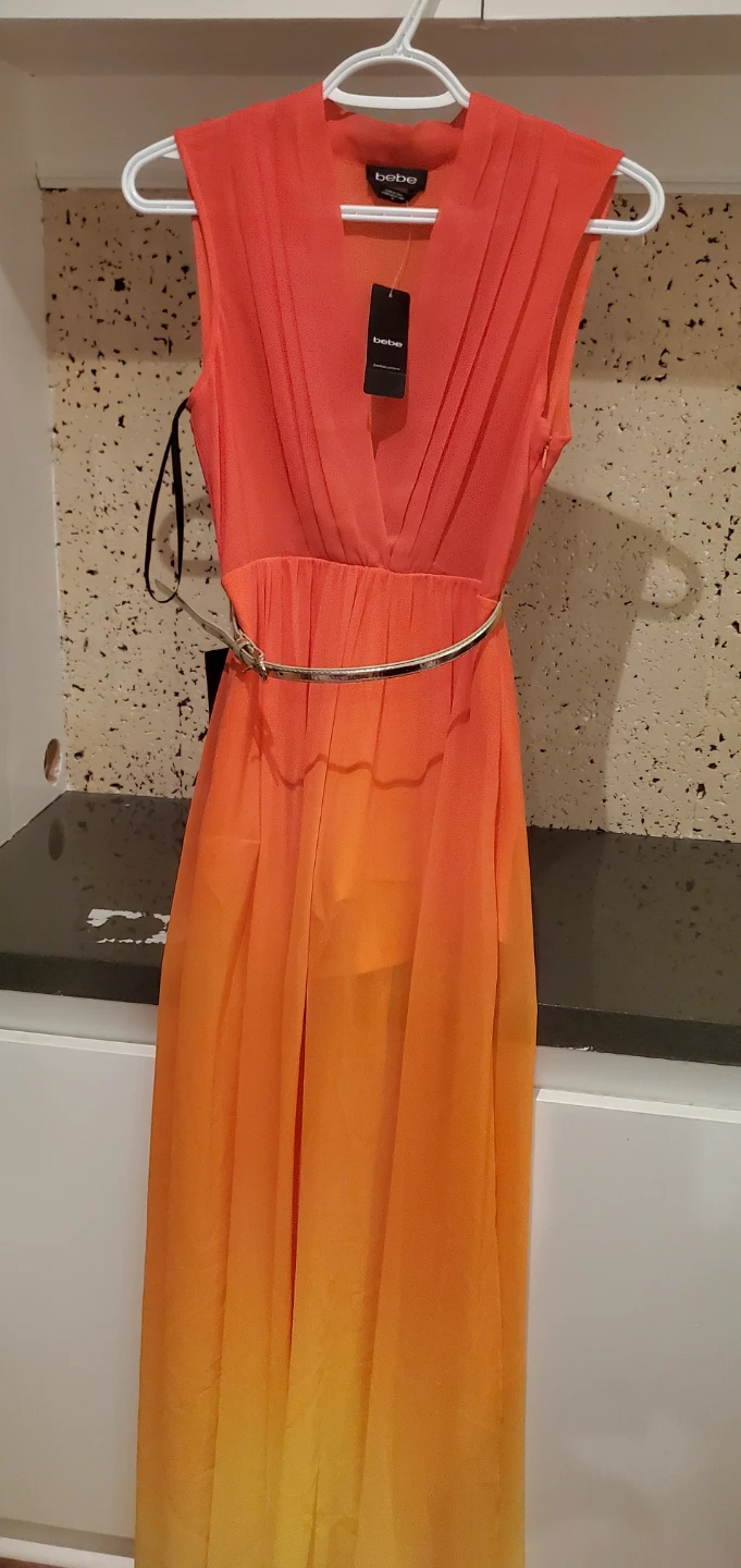 Bebe Ombre Maxi Dress Sz Small Petite