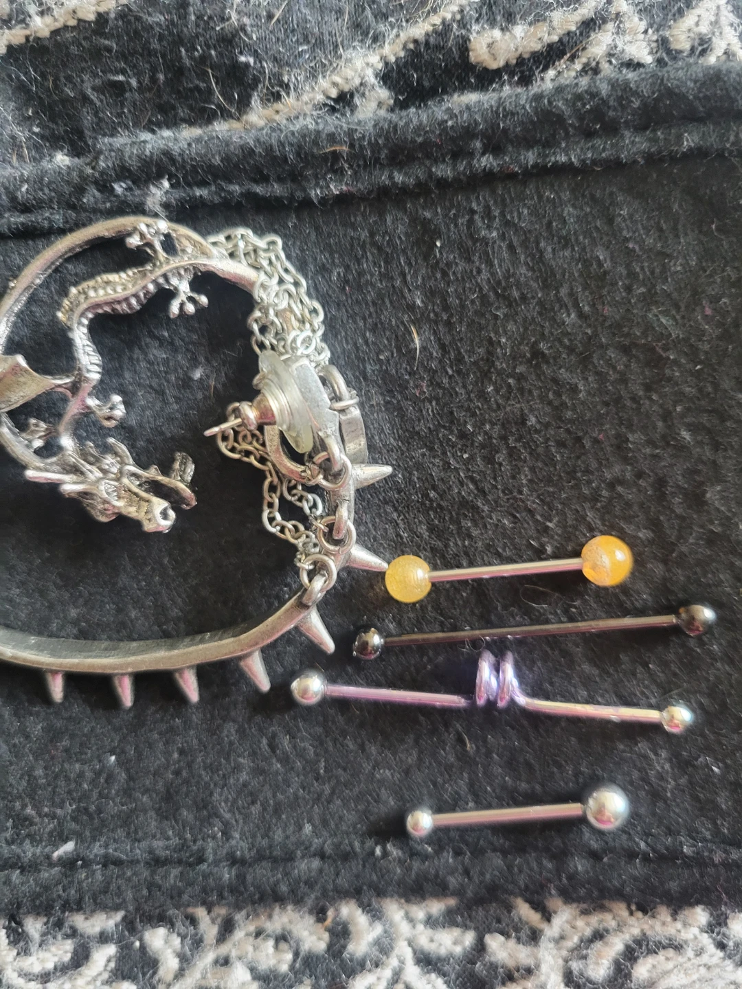 Body jewelry  tongue piercings etc