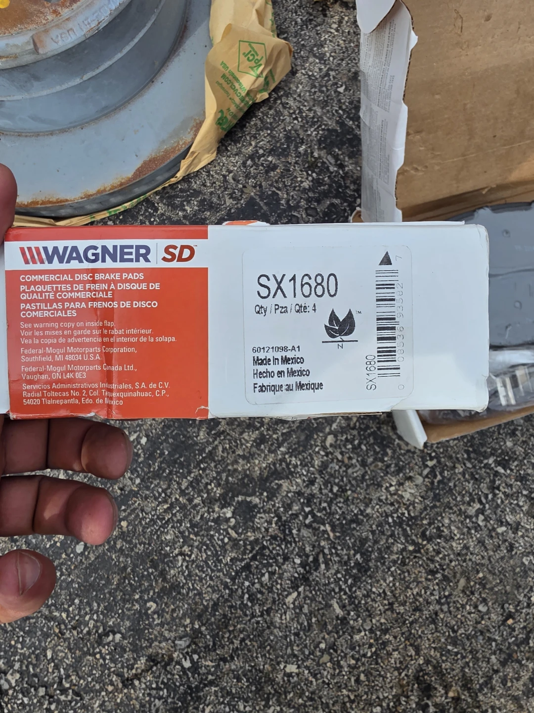 Ford F350 Wagner SD SX1680 Commercial Disc Brake Pads - photo 3