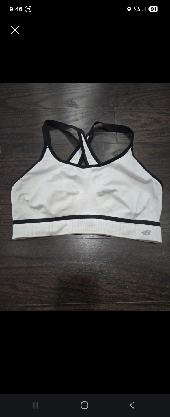 New Balance Sports Bra - White/Black