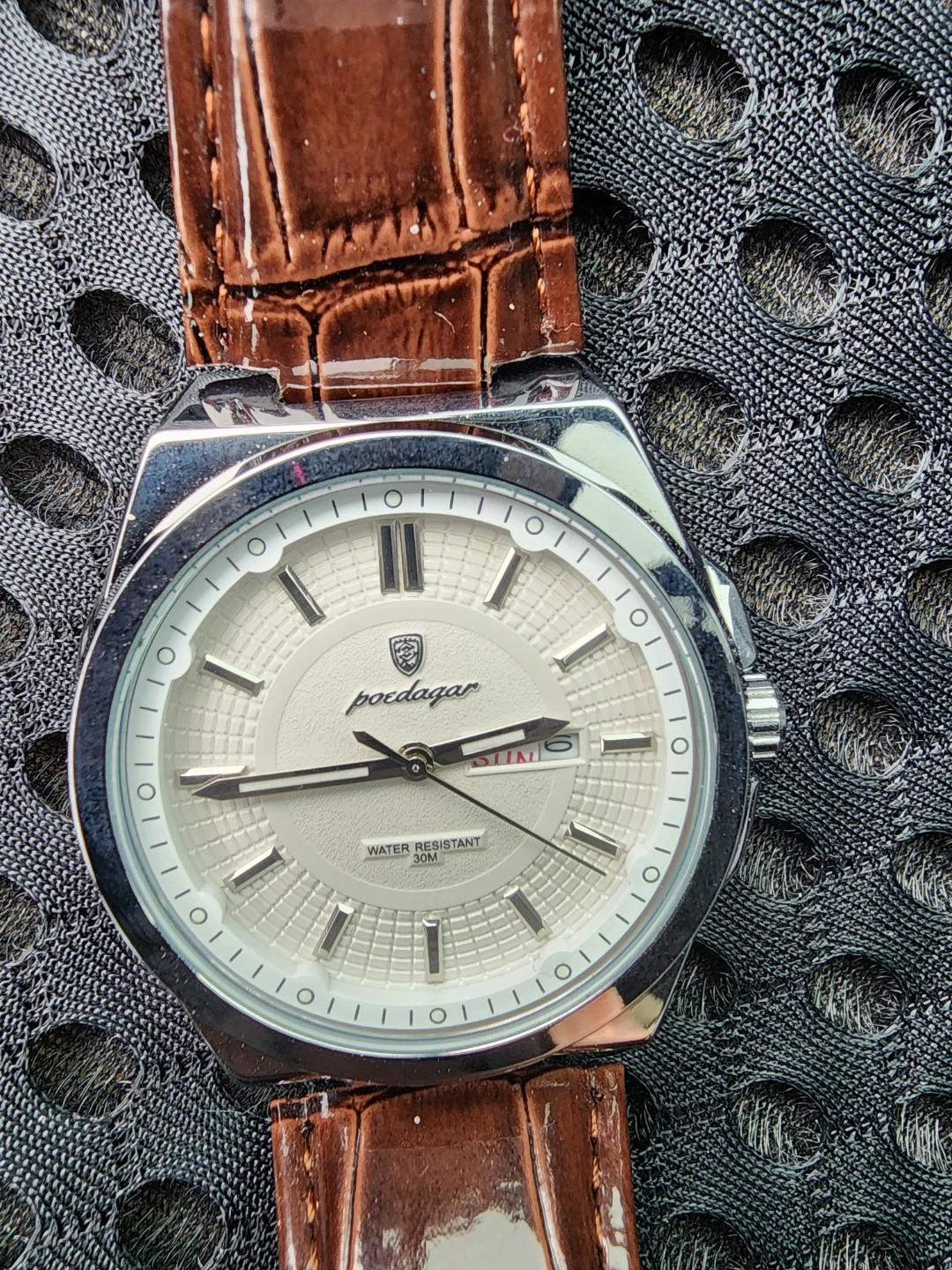 Pocdagar Watch with Brown Leather Strap - photo 2
