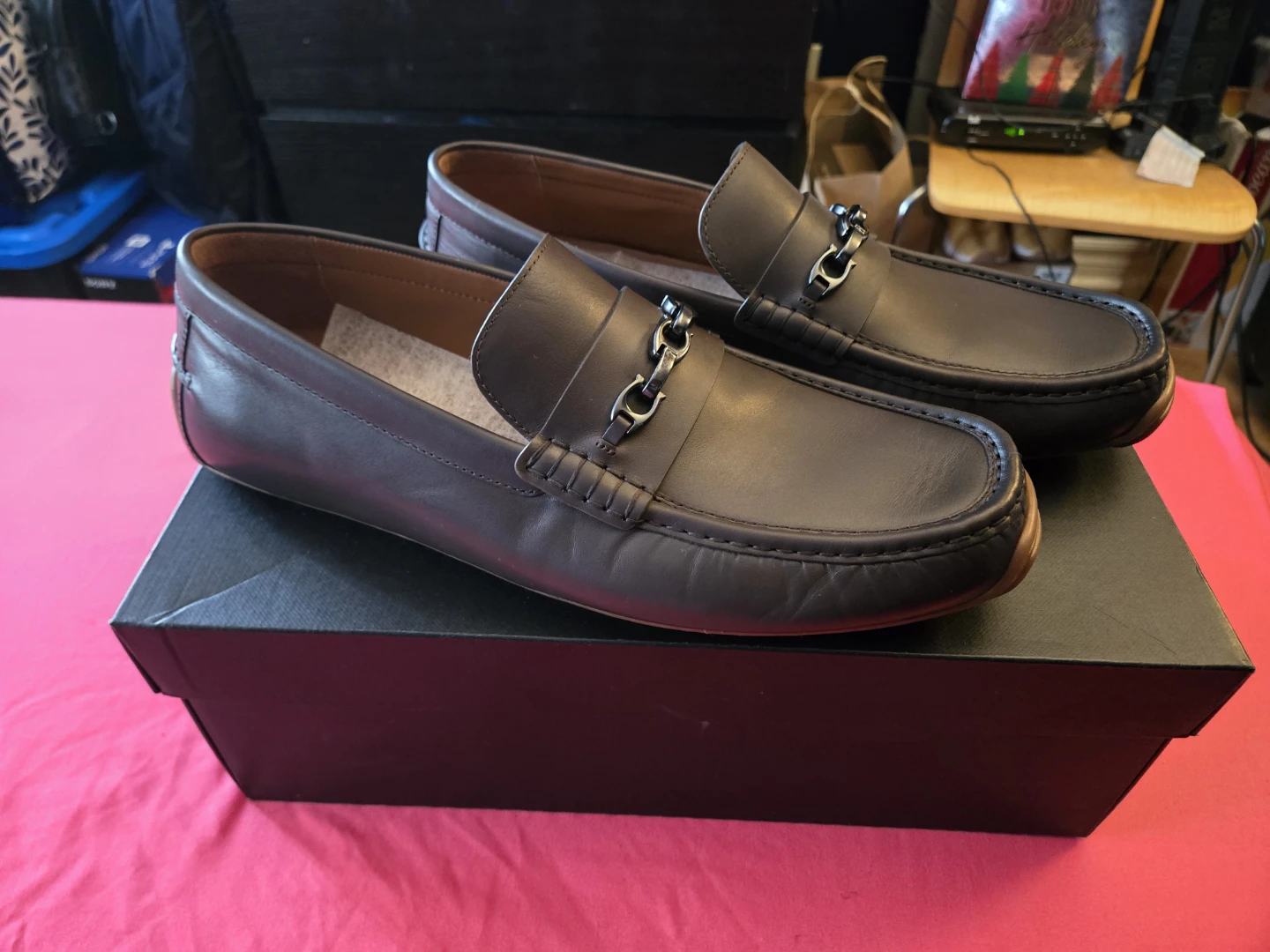 Coach LNDN LTHR DRVR Loafers Mahogany US 11
