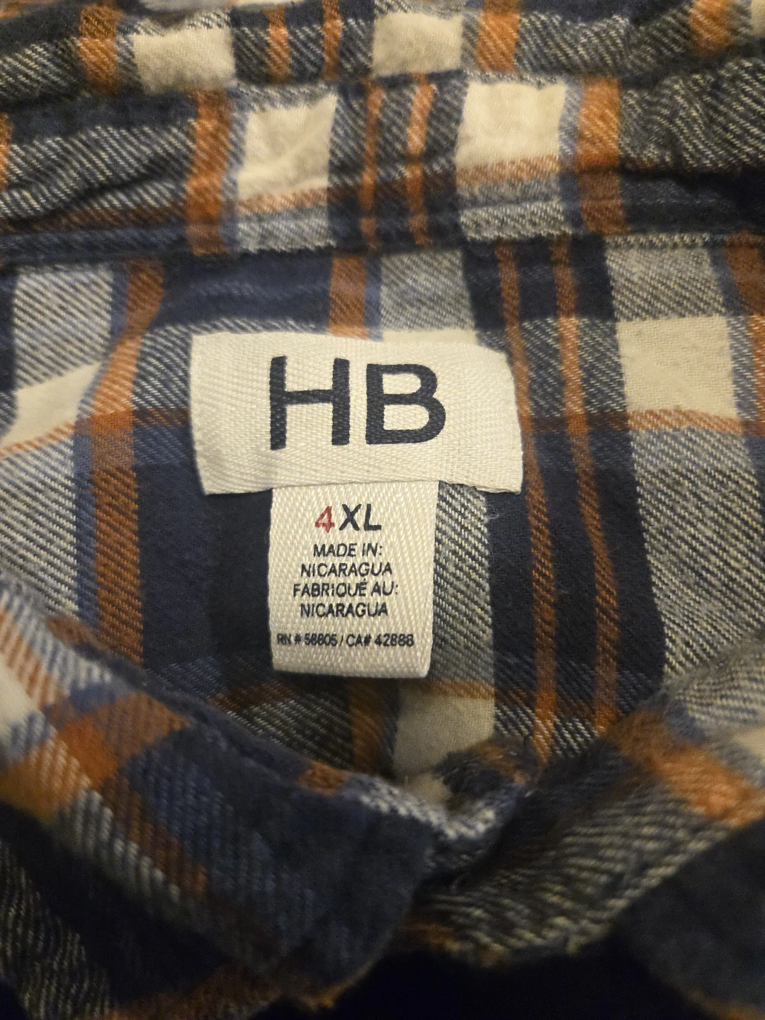 HB Plaid Flannel Shirt Size 4XL - photo 3