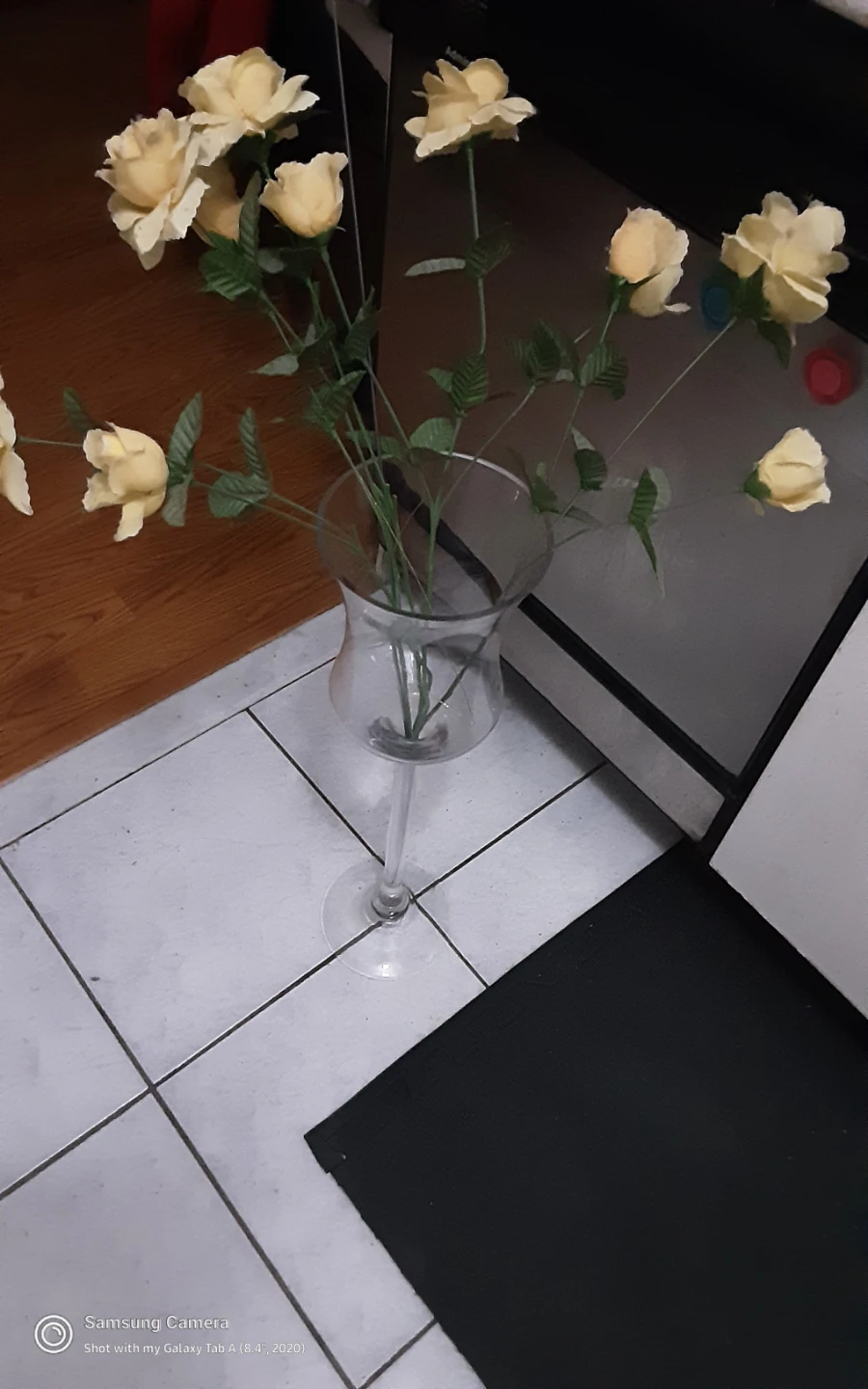 Clear Glass Trumpet  floor Vase- 2" ft (24-inch)