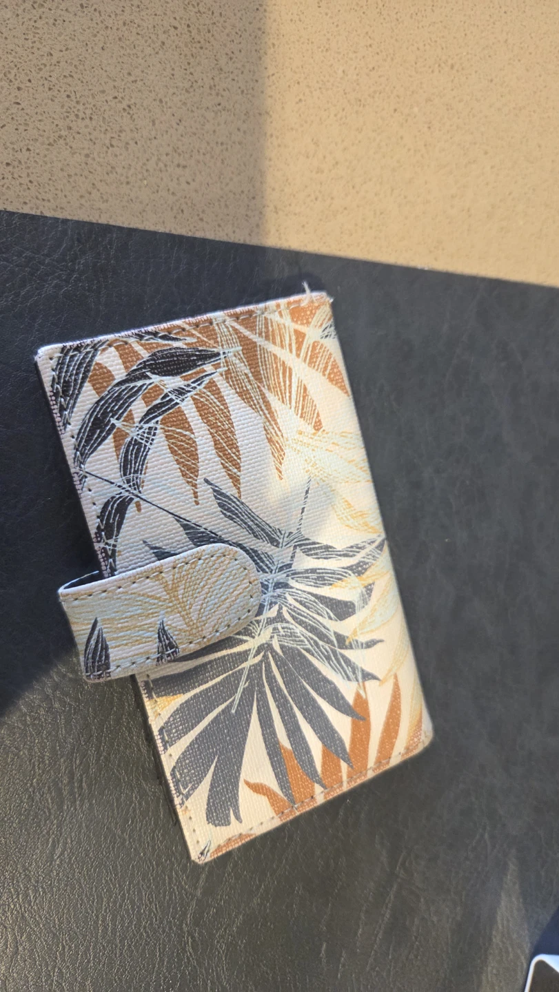 Black Bifold Wallet with Tropical Print