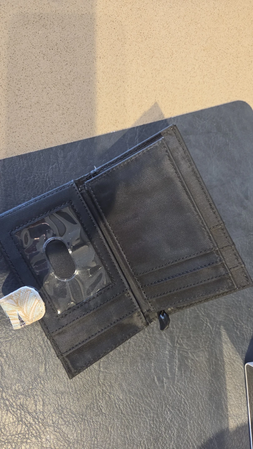 Black Bifold Wallet with Tropical Print - photo 2