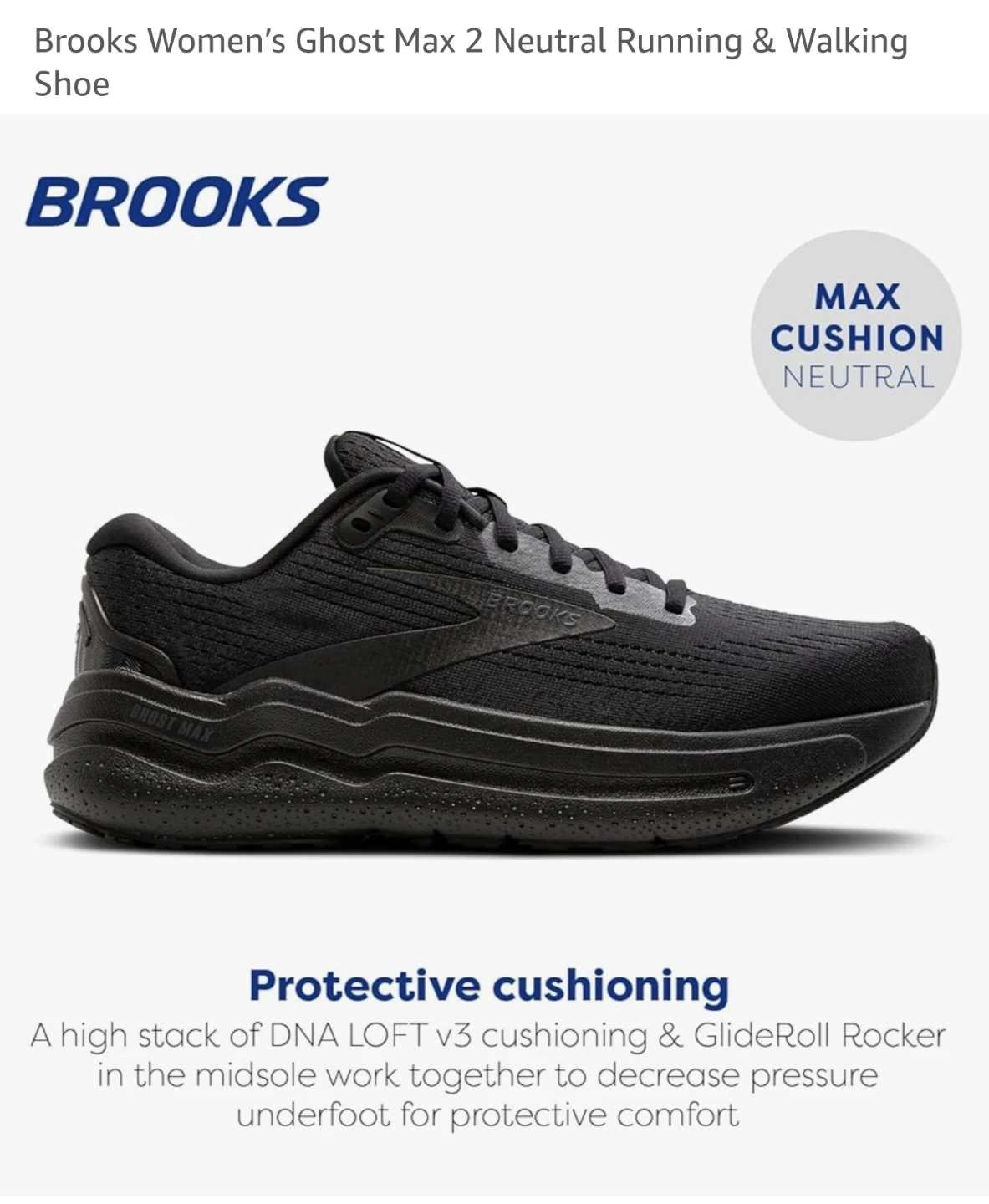 Brooks Women's Ghost Max 2 Extra Wide Running Shoes