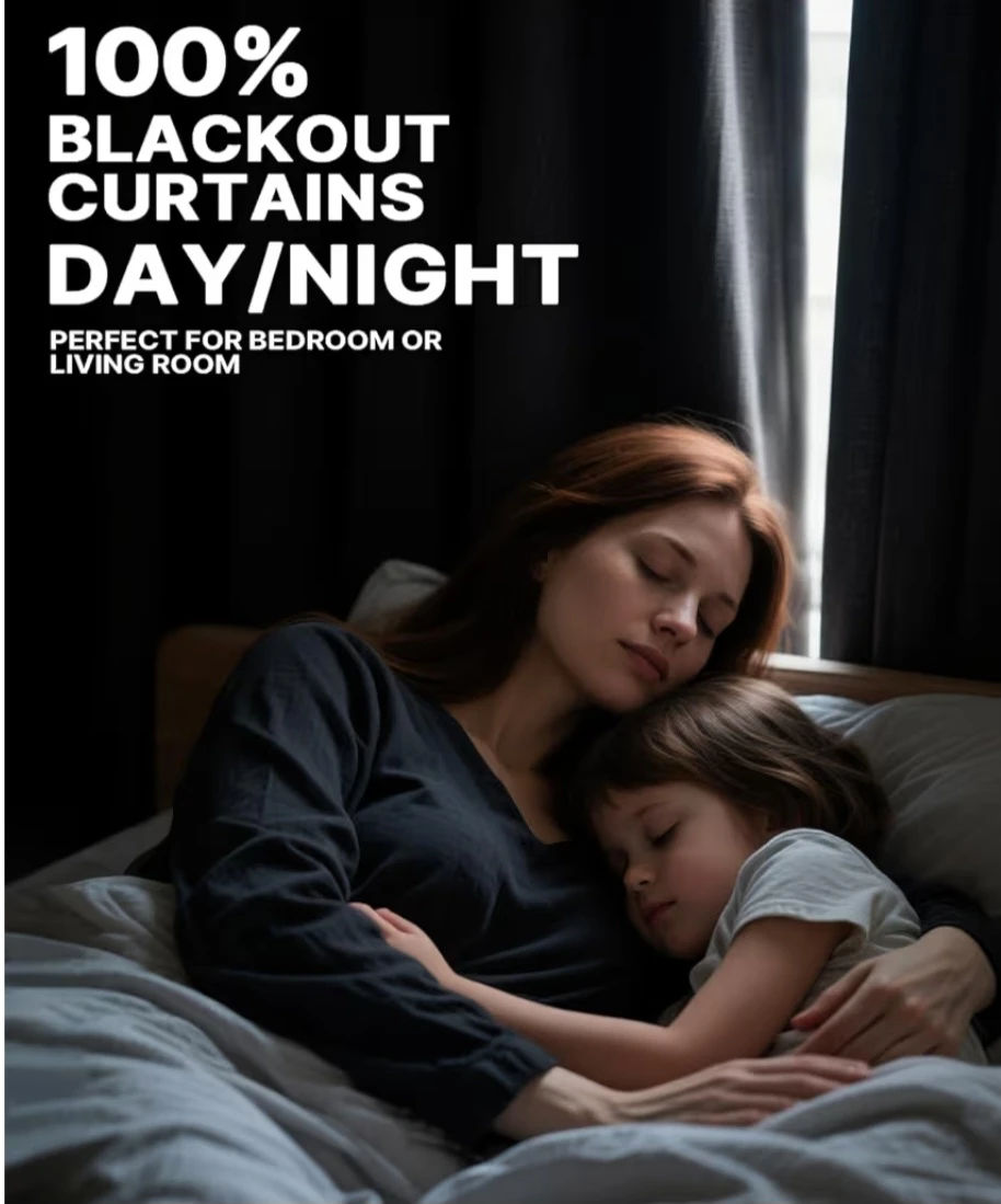 100% Blackout Curtains - Day/Night - photo 5