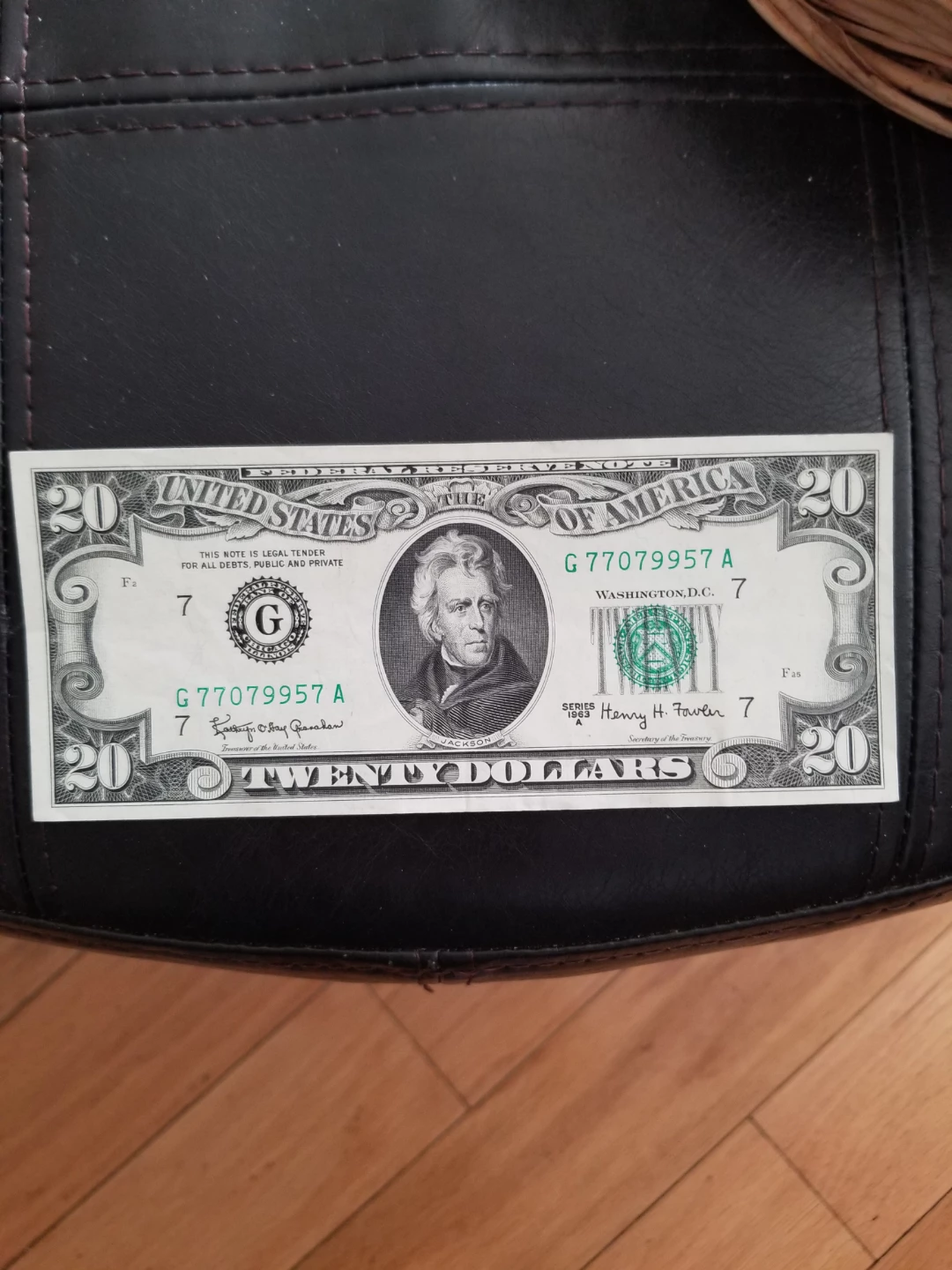 1996  A $20 bill