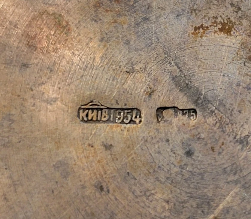 Small vintage silver tray, Factory Dzerzhinsky, Kiev, 1954 - photo 3