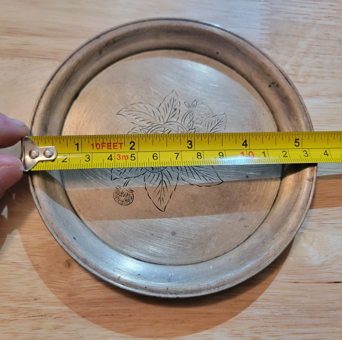 Small vintage silver tray, Factory Dzerzhinsky, Kiev, 1954 - photo 4