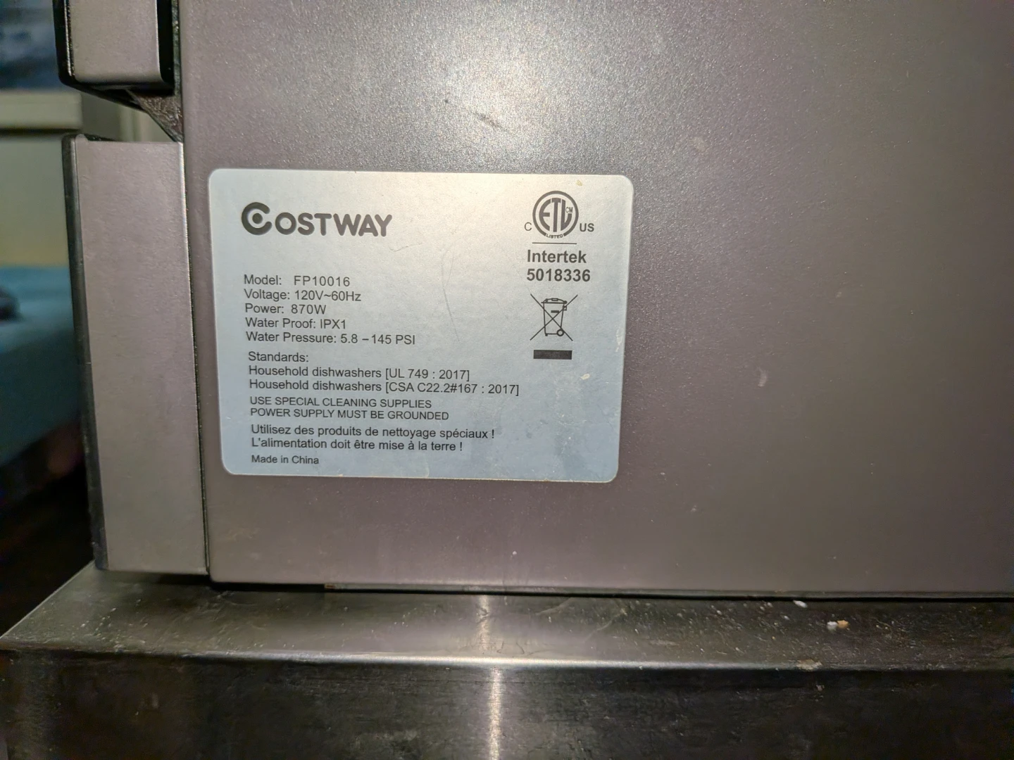 Costway Compact Countertop Dishwasher FP10016