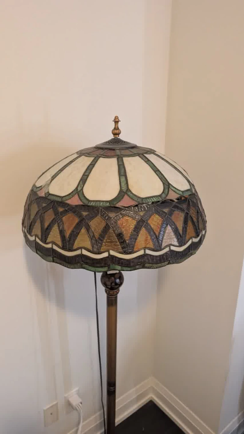 Tiffany Style Stained Glass Floor Lamp - photo 2
